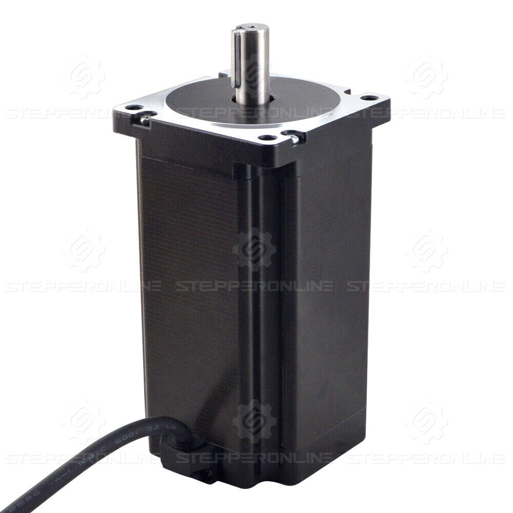 13Nm Nema 34 Stepper Motor 156mm 6A 14mm Key-way Shaft 4 Wires w/1m Cable CNC
