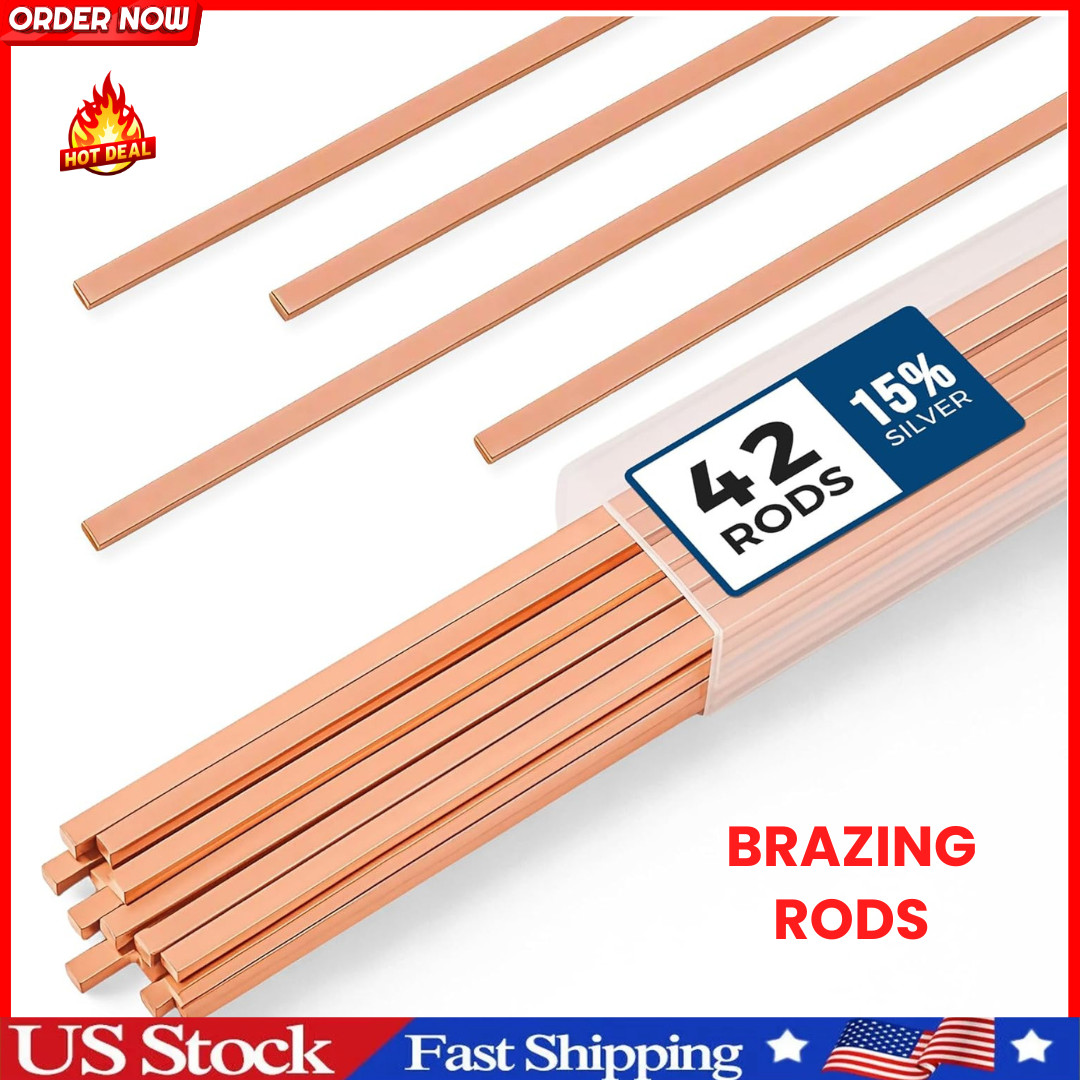 15% Silver Brazing Rods AWS Bcup-5 40 Sticks Silver Solder Phos Copper Brazing A
