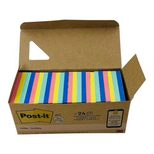 24 Pads Post-it Greener Notes 3 x 3 in Sweet Sprinkles Collection 75 Sheets/Pad