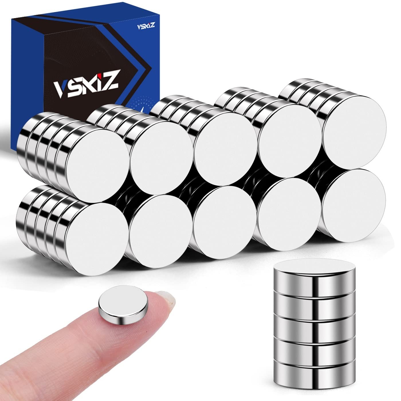 50 Pcs Small Round Magnets for Fridge, Whiteboard, Craft & DIY – Durable, Strong