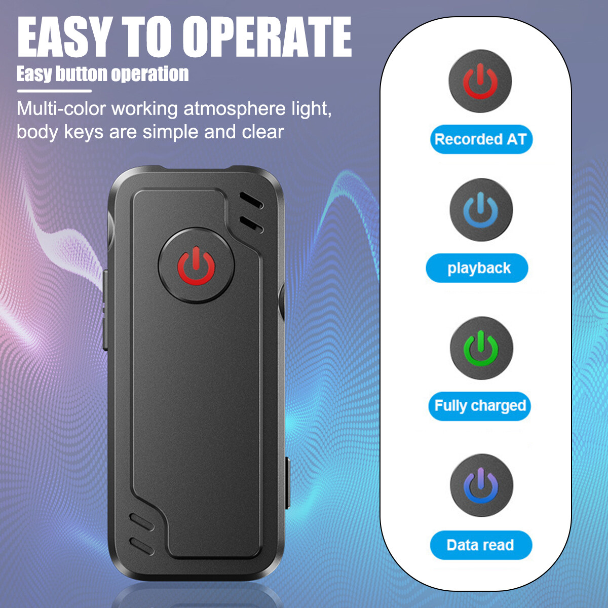 MP3 Digital Hidden Voice Recorder Spy Mini Clip-On Audio Activated Dictaphone US
