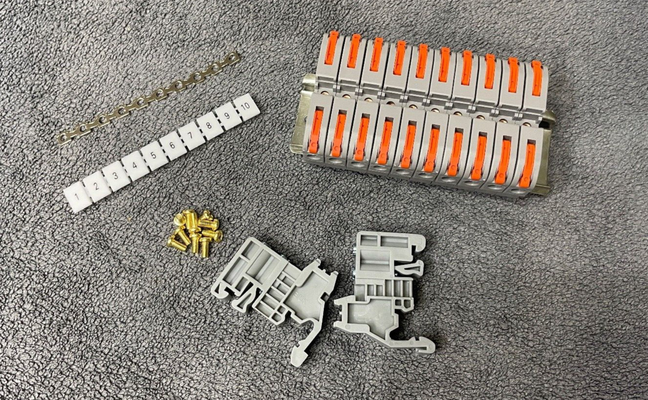 Spring Lever Terminal Block Kit Din Rail Mount