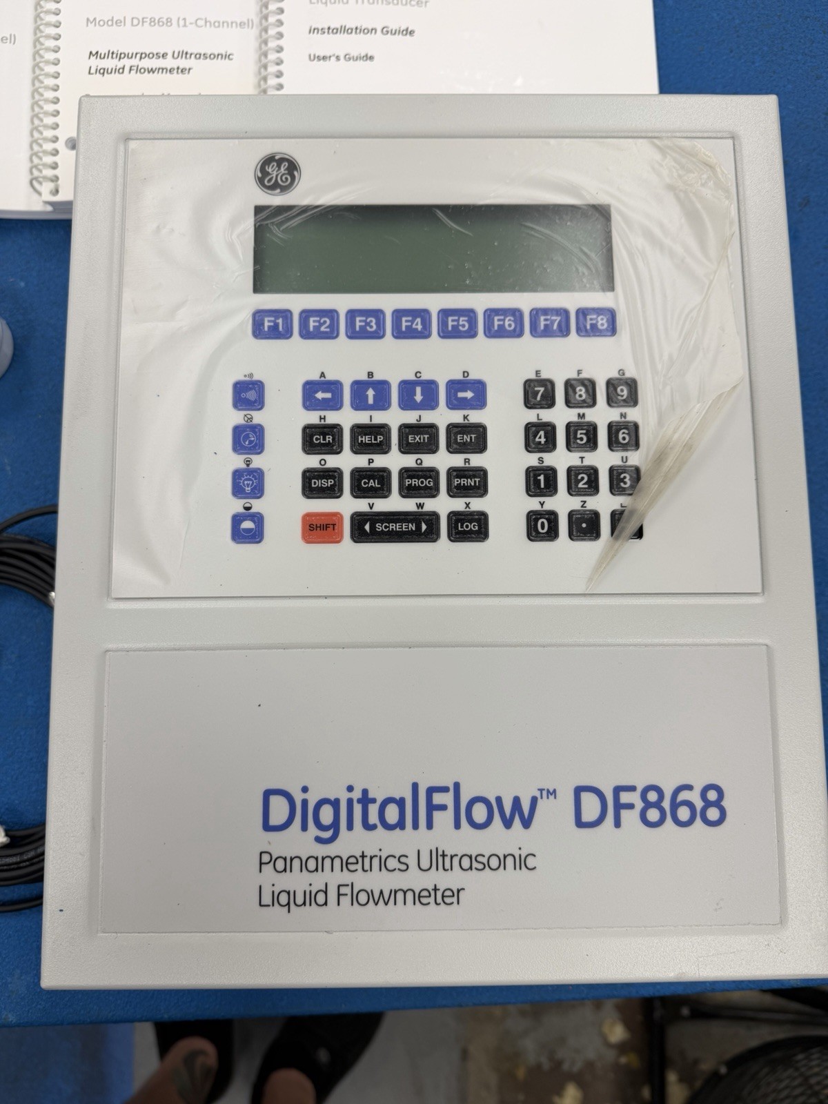 GE DF868 Panametrics Ultrasonic Flowmeter with UTXDR 4 MHz Flow Transducer