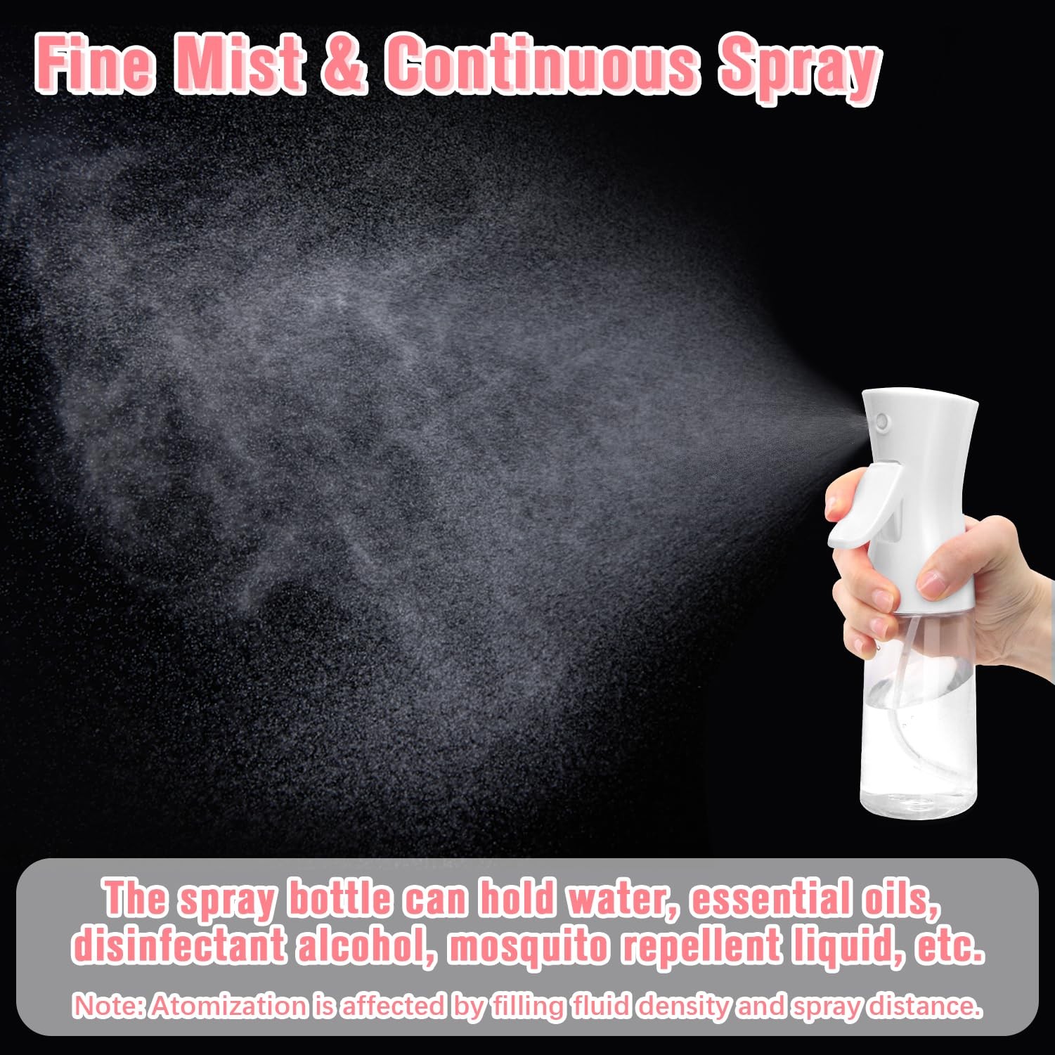 Apidgrowth Continuous Spray Bottle,Hair 6.8 Ounces, White-2 Pcs