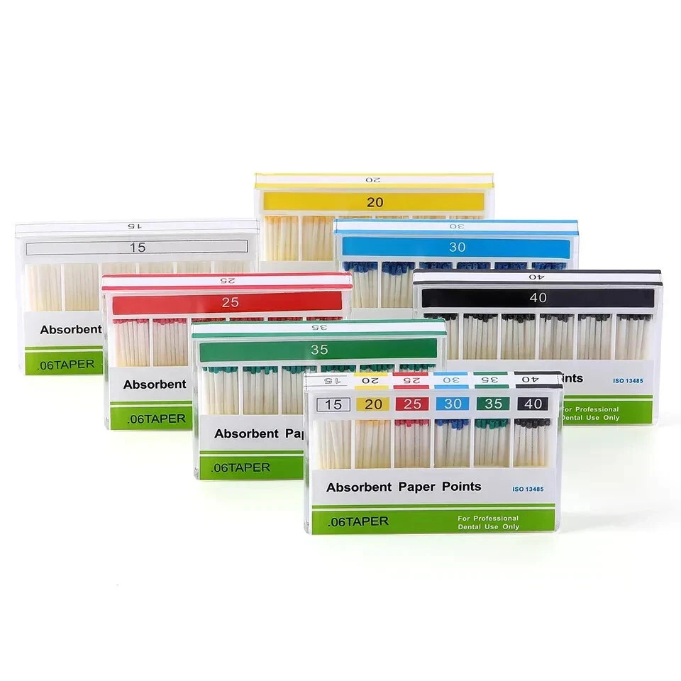 Dental Endodontic Endo Absorbent Paper Points Root Taper 0.02/0.04/0.06 15#-40#