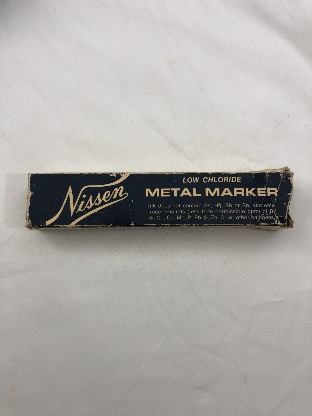 New NISSEN Metal Marker in Yellow 5/64″ in Original Box Low Chloride NOS