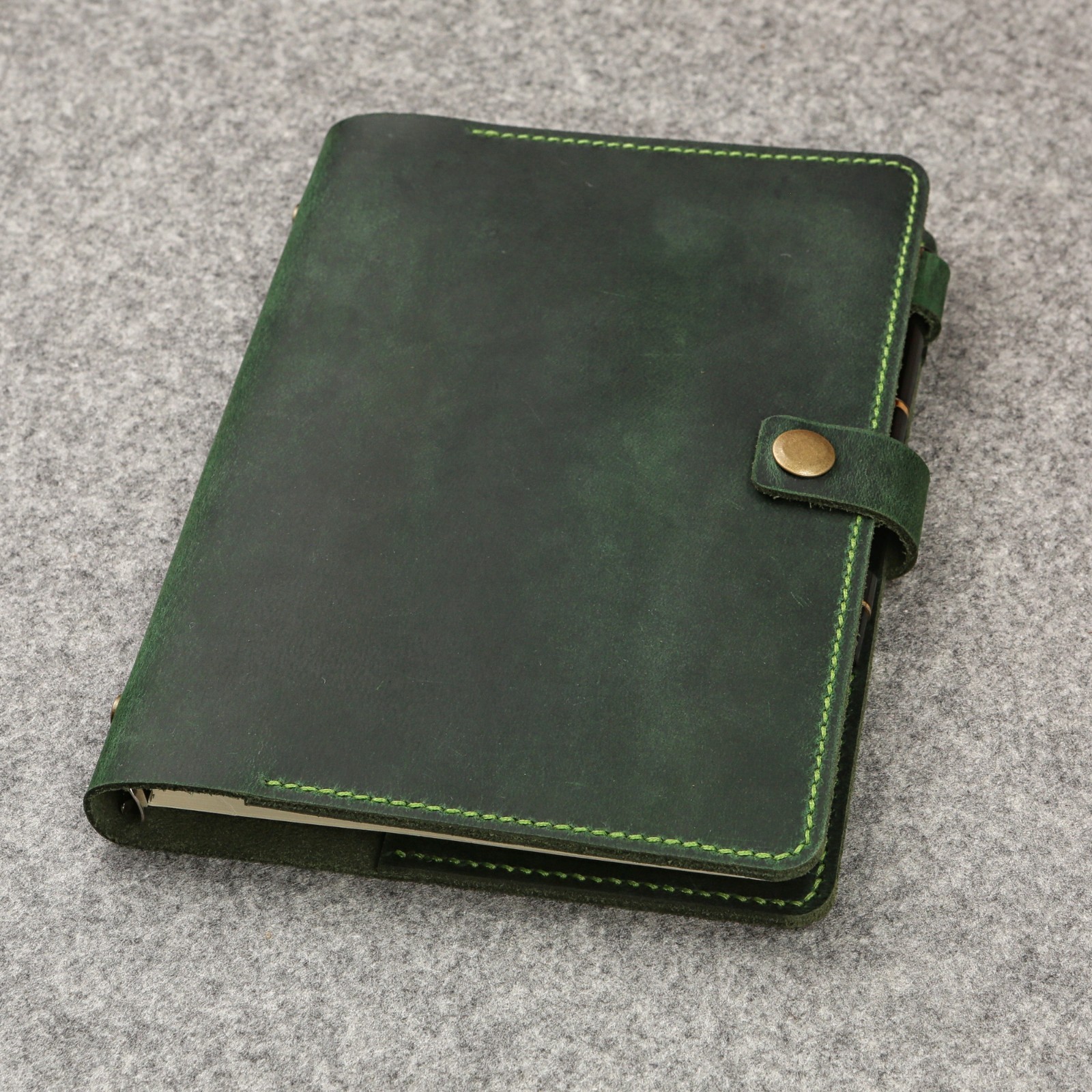 Personalised A5 A6 Leather Refillable Planner Binder 6 Ring Travelers Journal