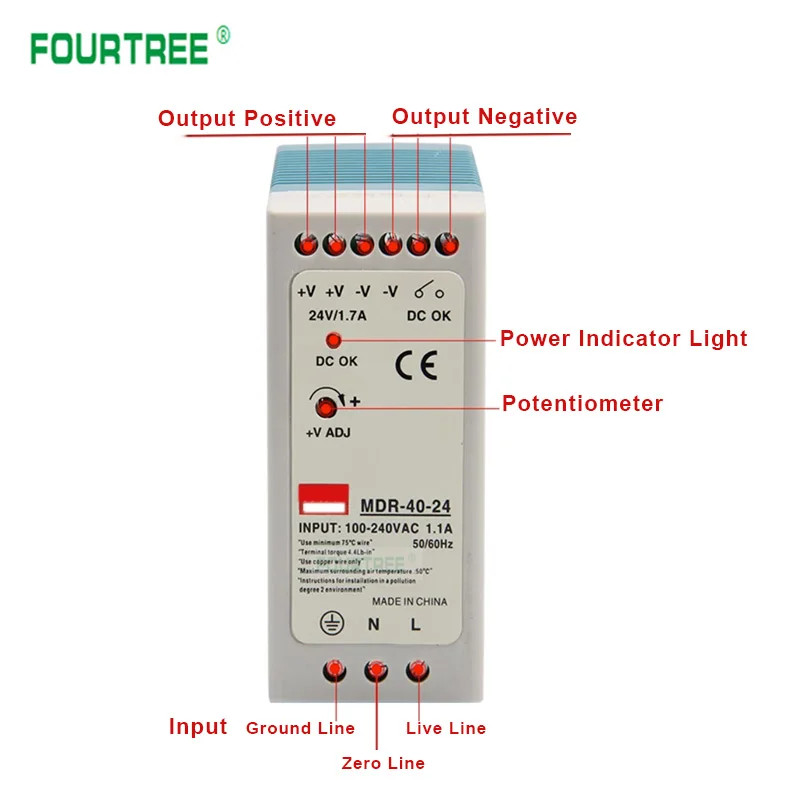 Switching Power Supply Industrial Mini Transformer Din Rail Single Output 5V 12V