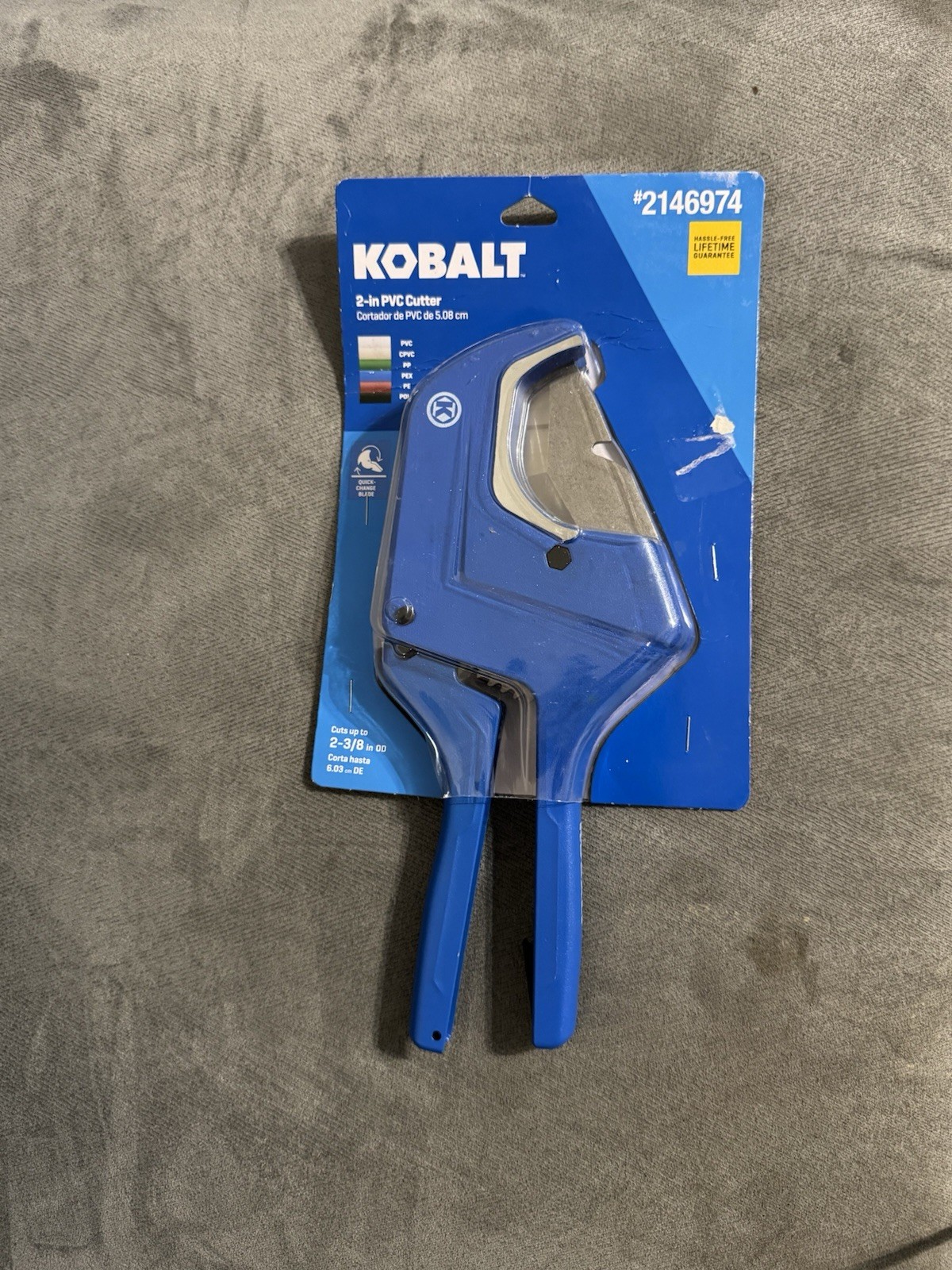 Kobalt 2-3/8” PVC Pipe Cutter 2146974 Quick Change Blade New Sealed