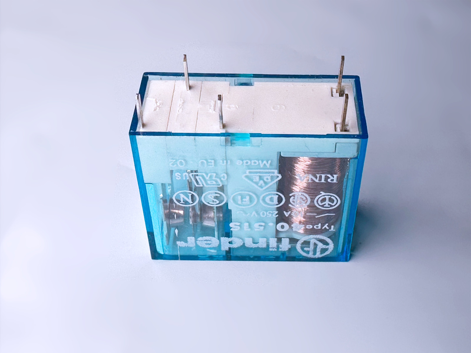 40.51.9.012.0000 Type 40.51S Finder PCB Power Relay 12VDC SPDT 10A 250VAC 5-Pin