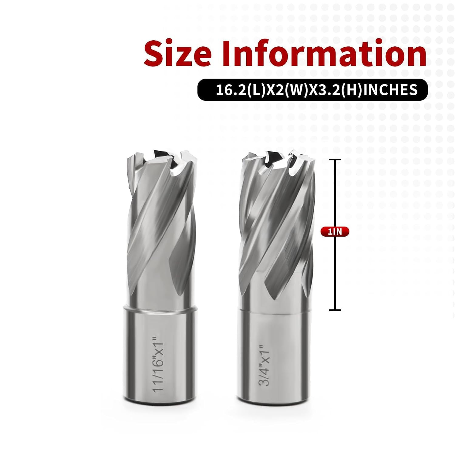 Nakkaa Annular Cutter Set 13 Pcs Shank Mag Drill Bits Cutting Depth