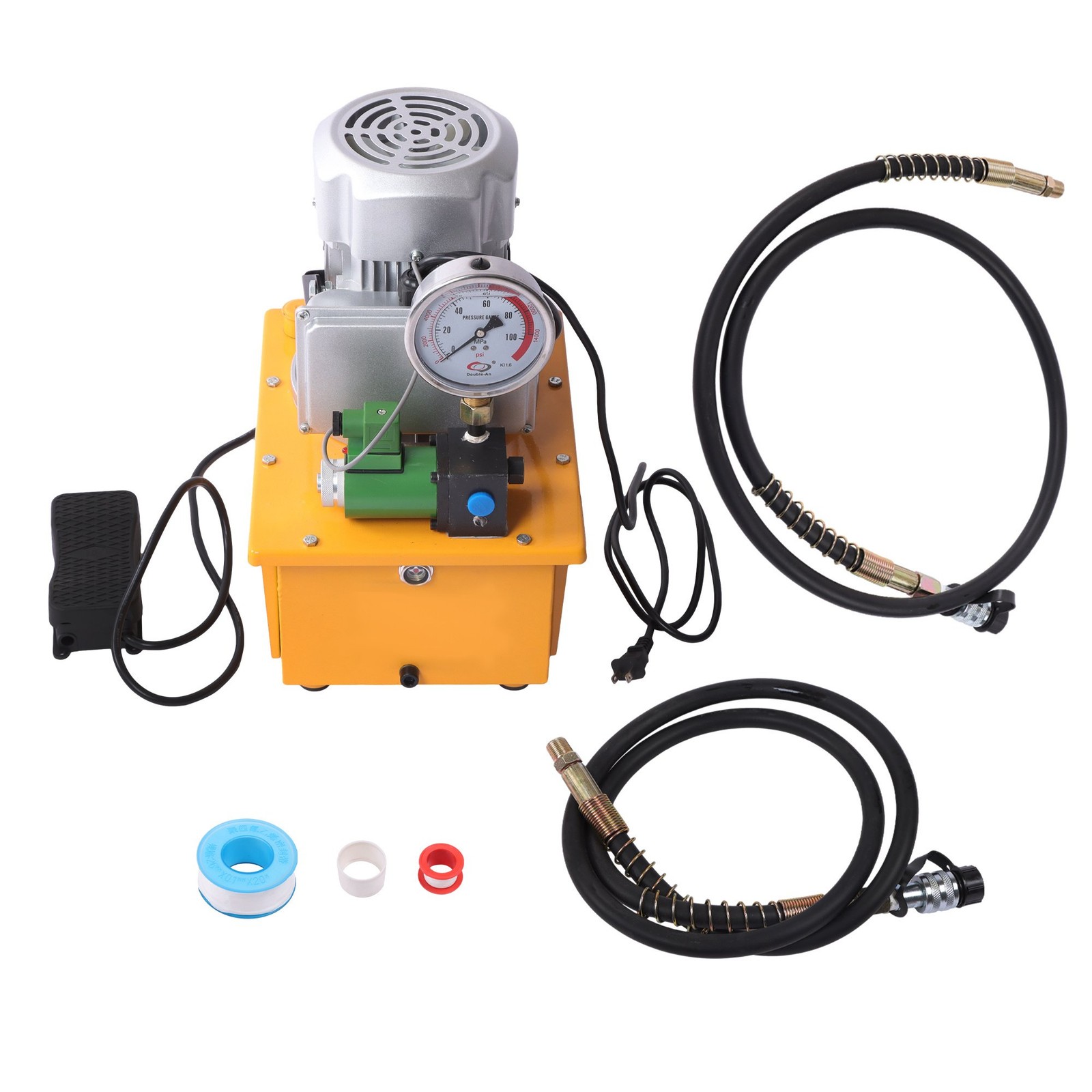 10000PSI Single Acting Electric Hydraulic Pump 8L Solenoid Valve 110V