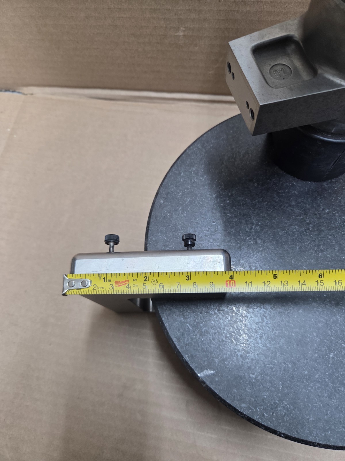 Heidenhain 244 154-01 MS 200 Gauge Stand, ø10in Base, ø3in x 10in Column