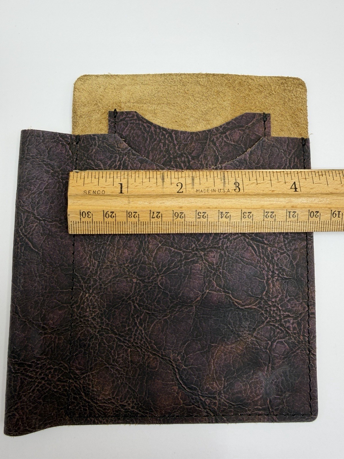 Sojourner Leather Pocket Organizer Notebook Sleeve Pen Holder Burgundy Brown
