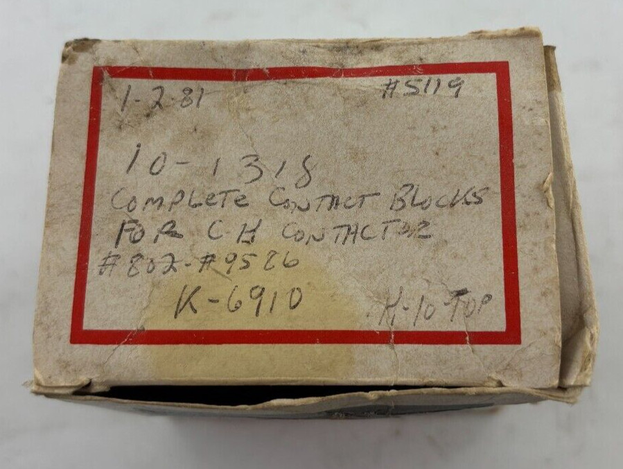 CUTLER HAMMER10-1318 COMPLETE CONTACT BLOCKS