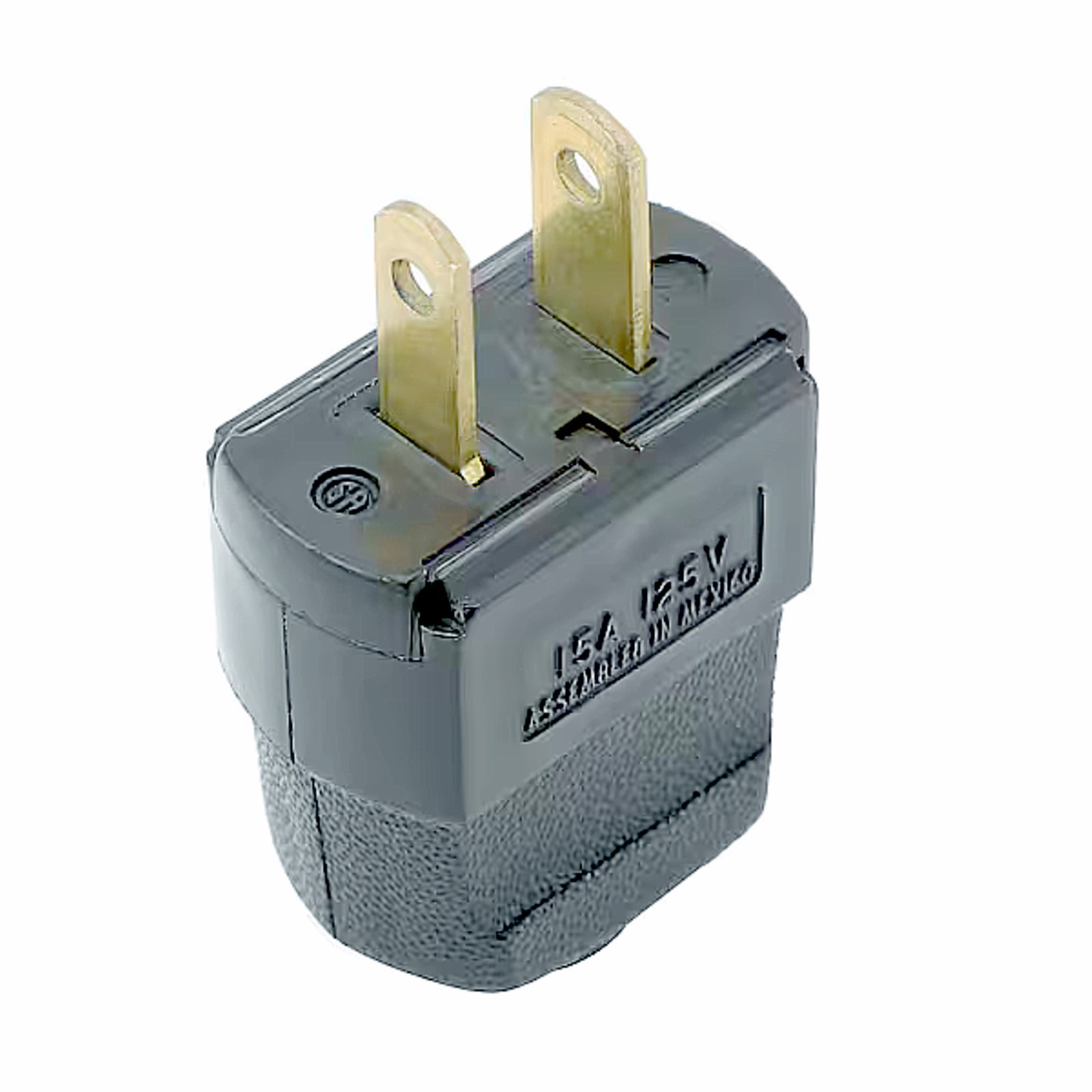 3 Leviton Two Prong Replacement Plugs, Brown, Polarized, 101-2EP 15A 110V 120V