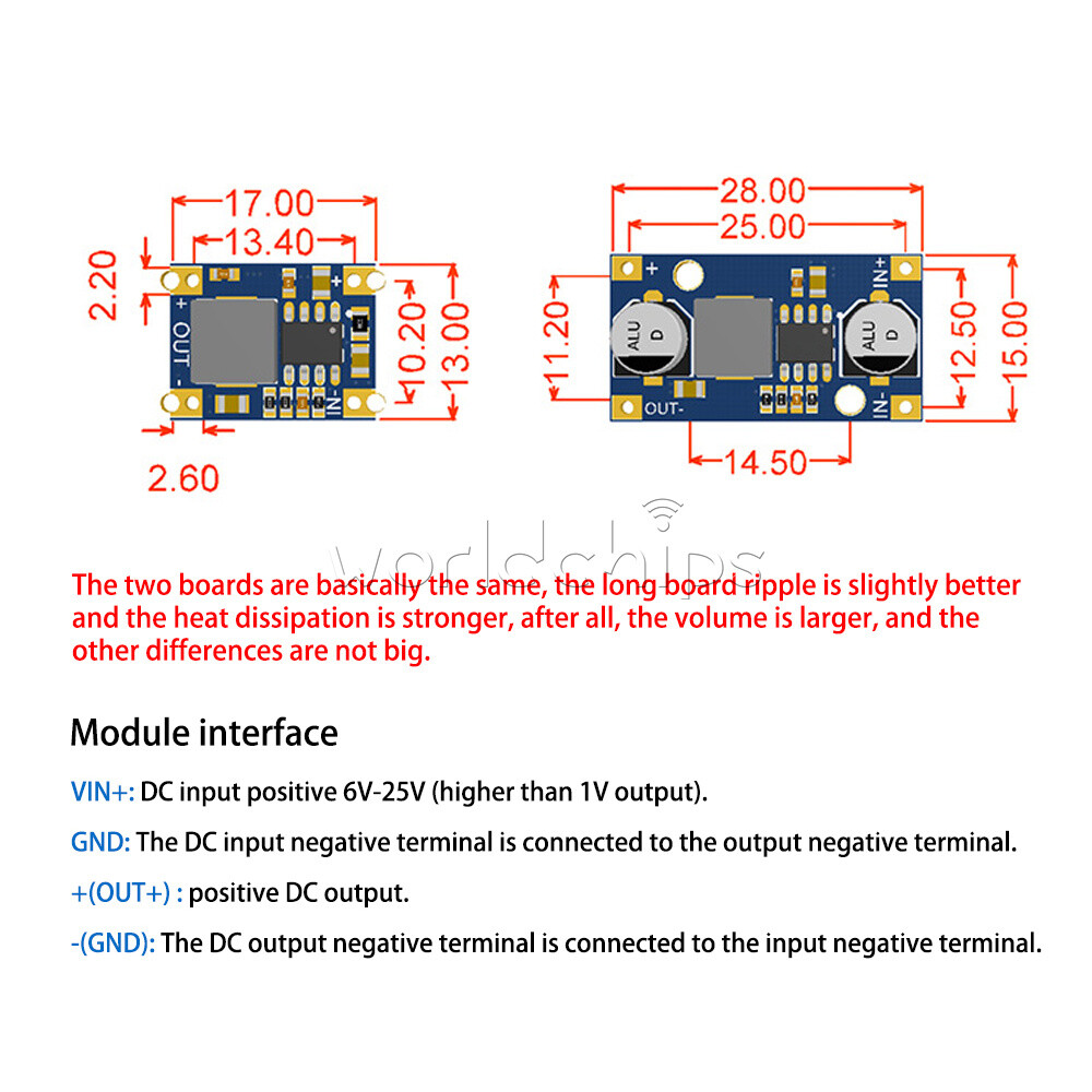 DC-DC 6V-30V to 5V/9V/12V Step-down Power Supply Module Mini Buck Module 3A