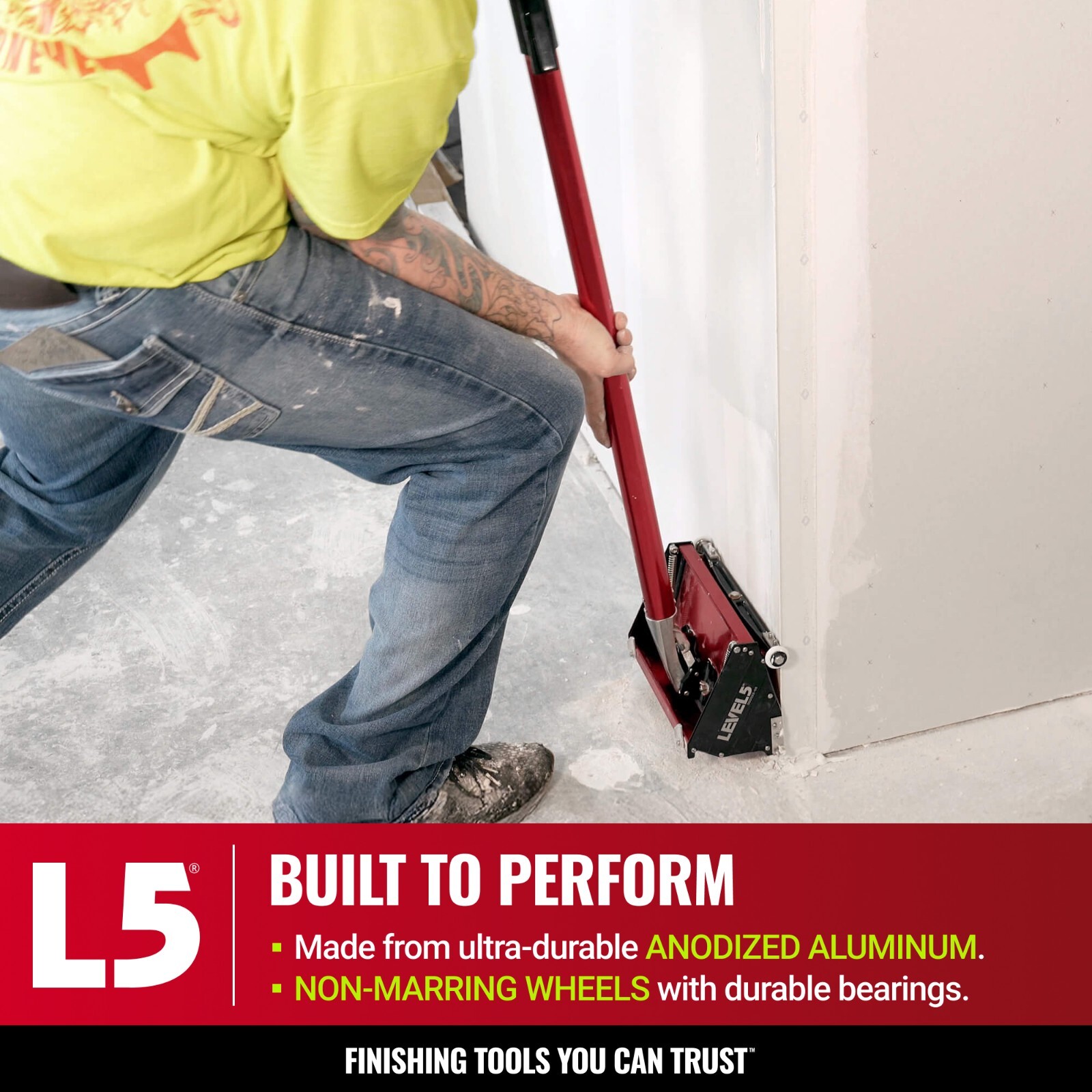 LEVEL5 Drywall Tools 12″ Flat Finishing Box [2nd Generation] 4-766