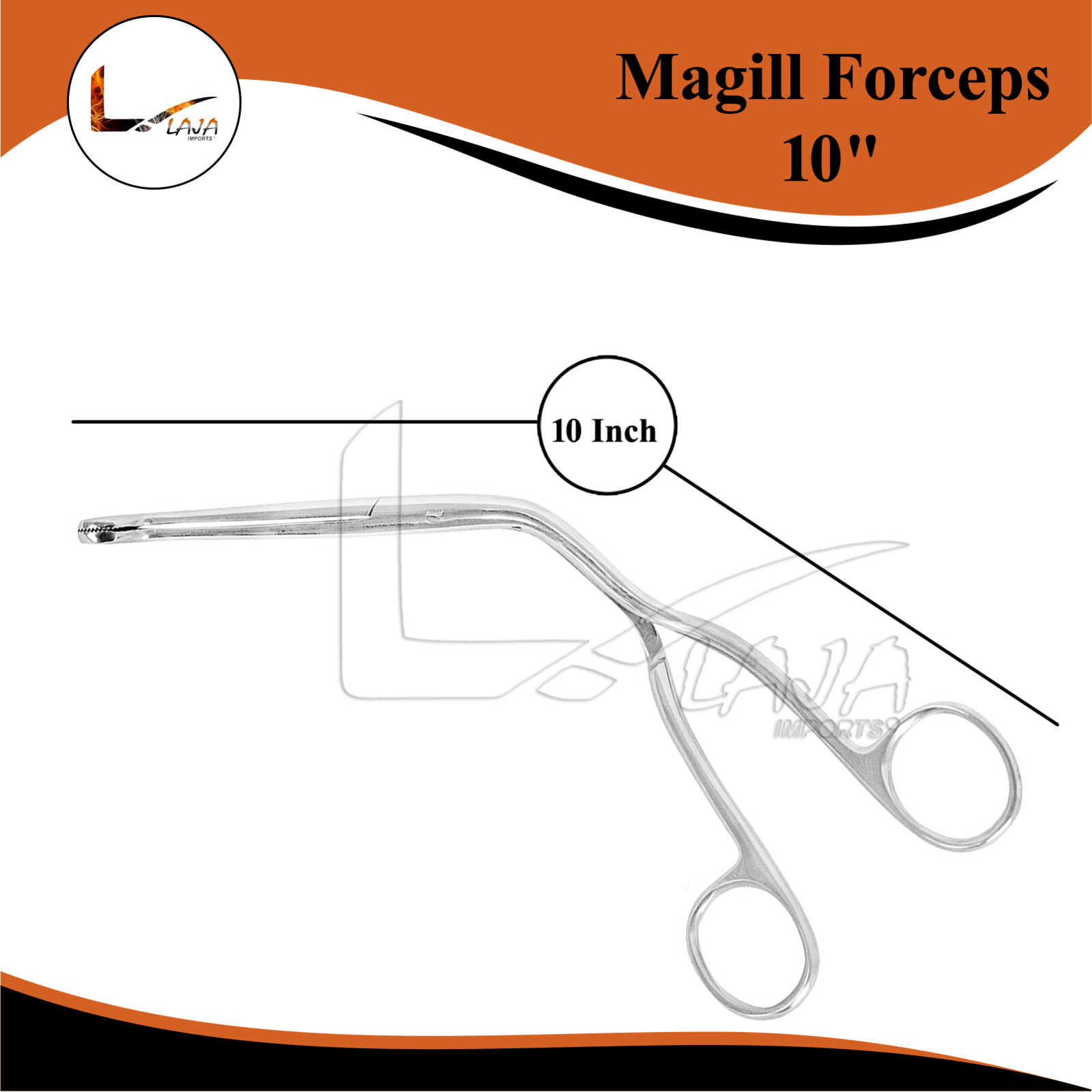 Magill Forceps Curved Bent EMT Anesthesia Surgical Instruments 10″