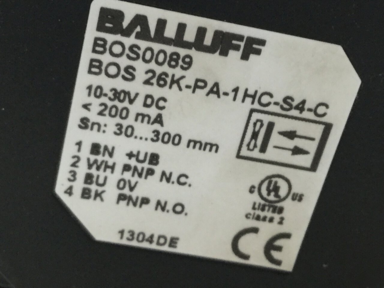 BALLUFF Photoelectric Sensor BOS 26K-PA-1HC-S4-C Used #101230