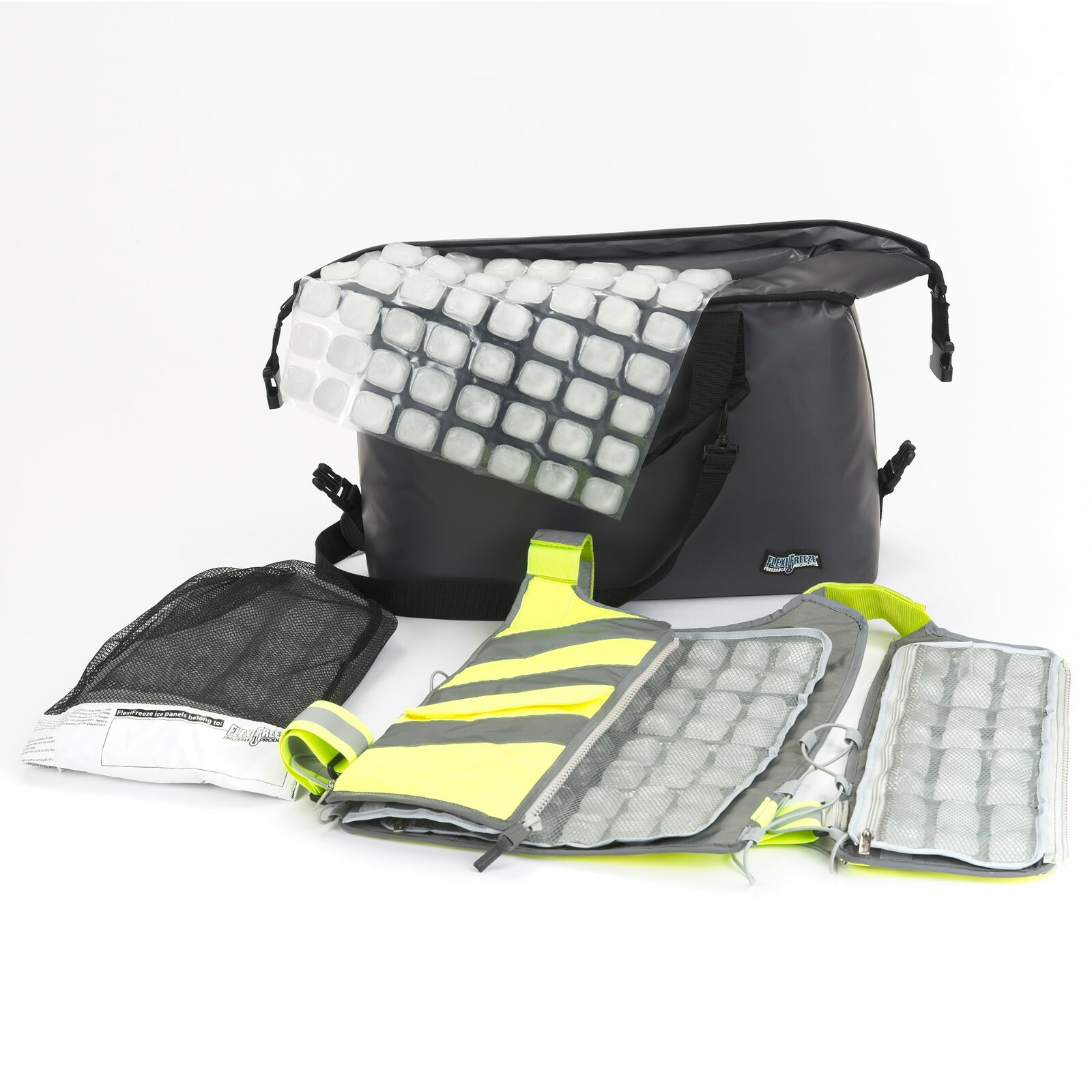 FlexiFreeze Personal Cooling Kit:Pro Series – Vest, Cooler, Refill Ice Panels