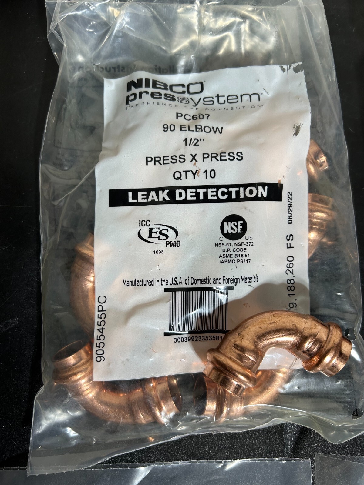 80 – NIBCO VIEGA PROPRESS COPPER FITTINGS 1/2″ PRO PRESS MADE IN USA