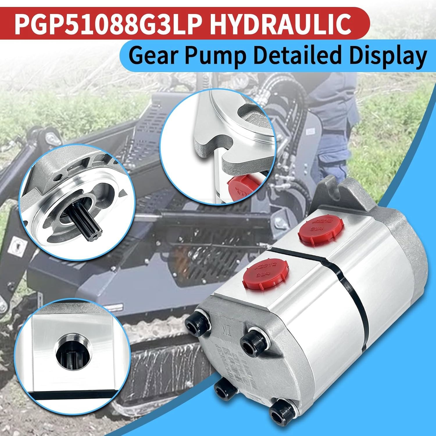 New Two-Section Hydraulic Gear Pump For Skid Steer Loader KTT23 AGT PGP51088G3L