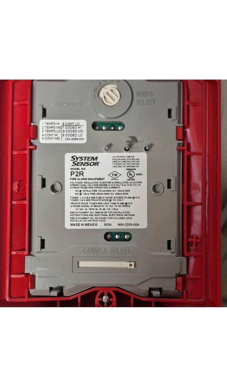 System Sensor P2R Fire Alarm Red Model P2R Type Fire Alarms