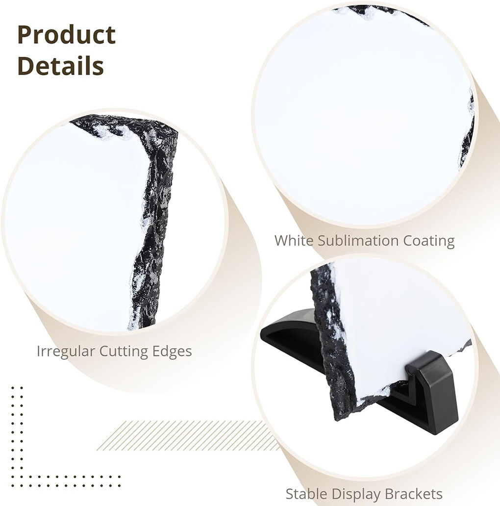 28pcs 5.9″ x 7.87″ RECTANGLE SUBLIMATION ROCK SLATE BLANKS PRINTABLE PHOTO