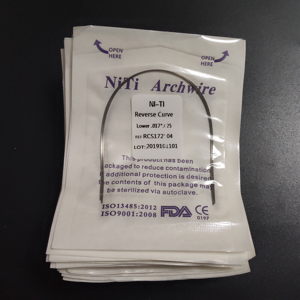 20Pack Dental Orthodontic Reverse Curve Arch Wire Niti Super Elastic Rectangular