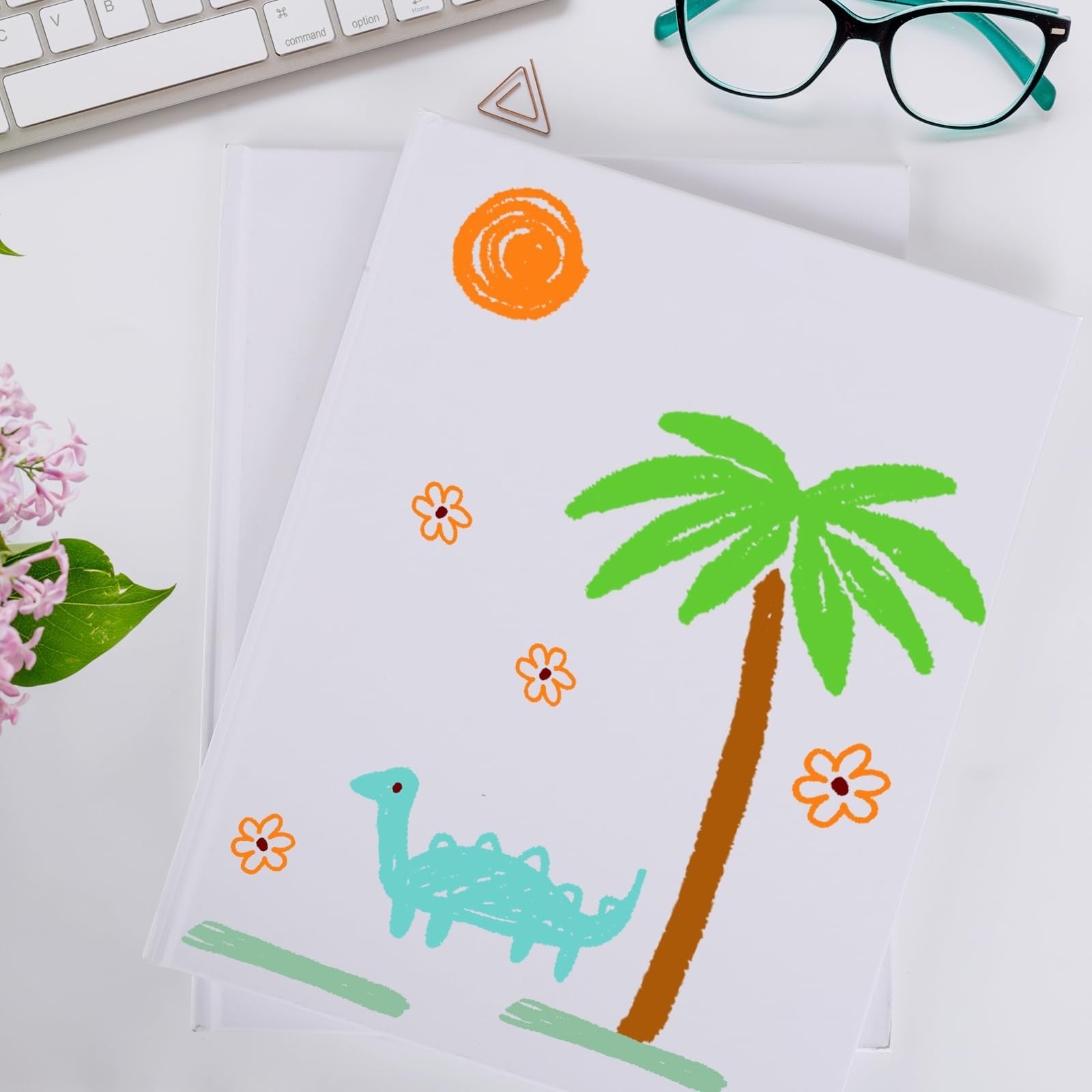 zmybcpack 6 Pack Hardcover Blank Book 8.5×11 inch, Hardcover Blank Book for S…