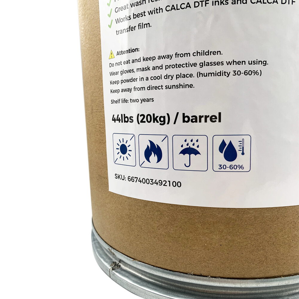 GA PICK UP TPU DTF Powder 44Lbs Hot Melt Adhesive Transfer Powder White Fine