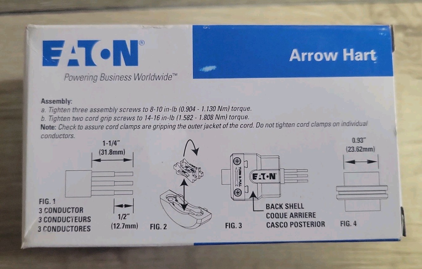 Eaton AHCL620P Twistlock Plug 20 Amp 250 Volt 3W Blue L6-20P (Lot of 6)