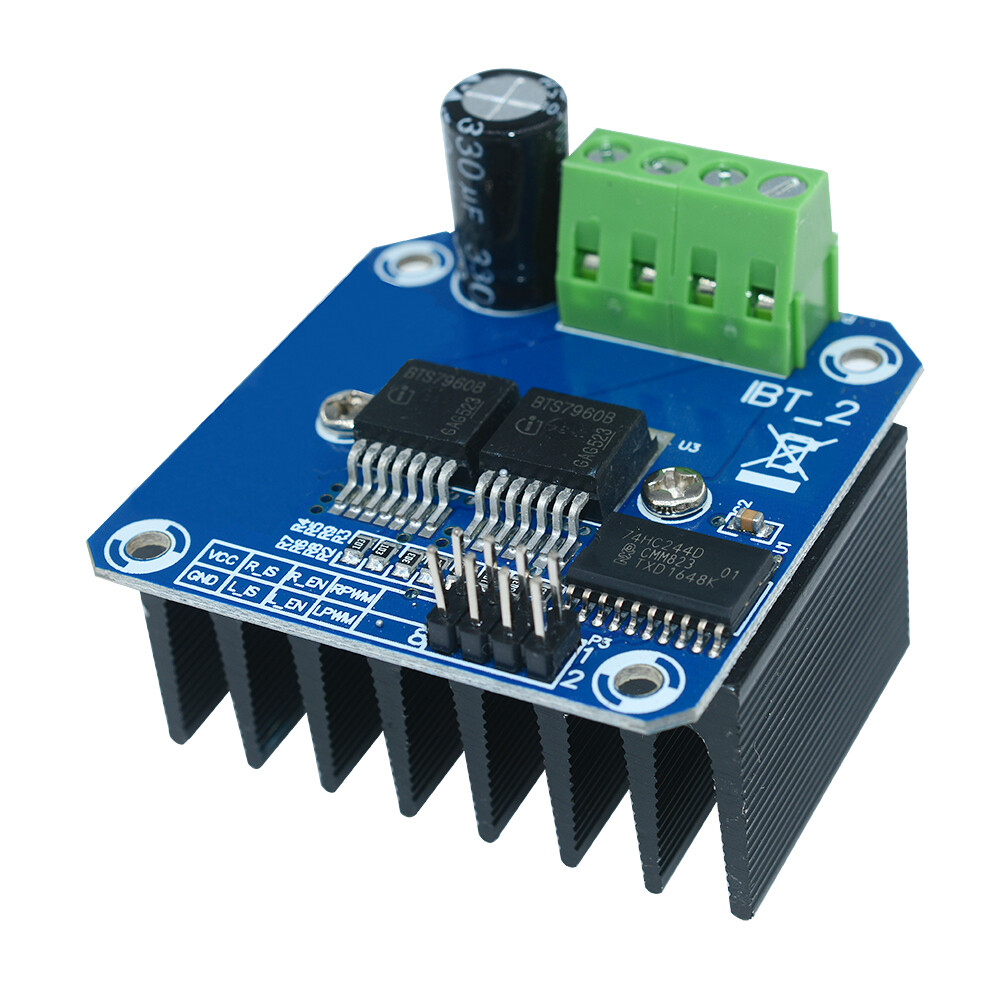 Dual BTS7960B DC Stepper Motor Driver H-Bridge PWM 43A For Arduino Smart Car