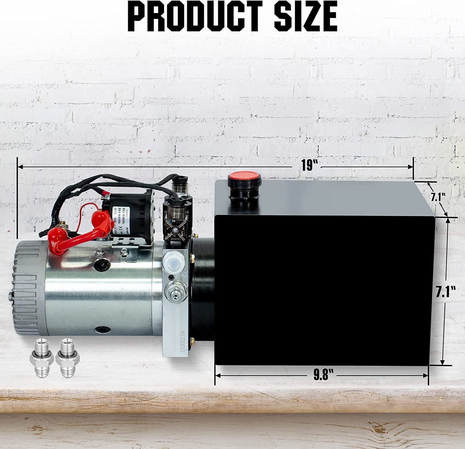 8 Quart Double Acting Hydraulic Pump Dump Trailer 12V DC Unit Pack Power Unit