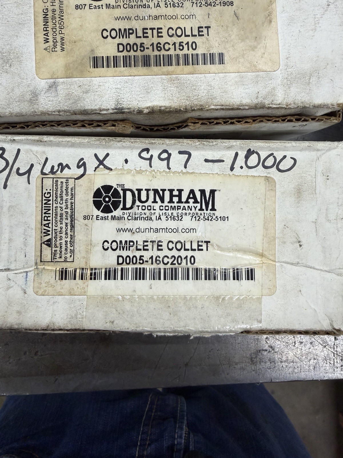 4 DUNHAM 16C INTERNAL EXPANDING COLLETS SEE PHOTOS FOR DETAILS
