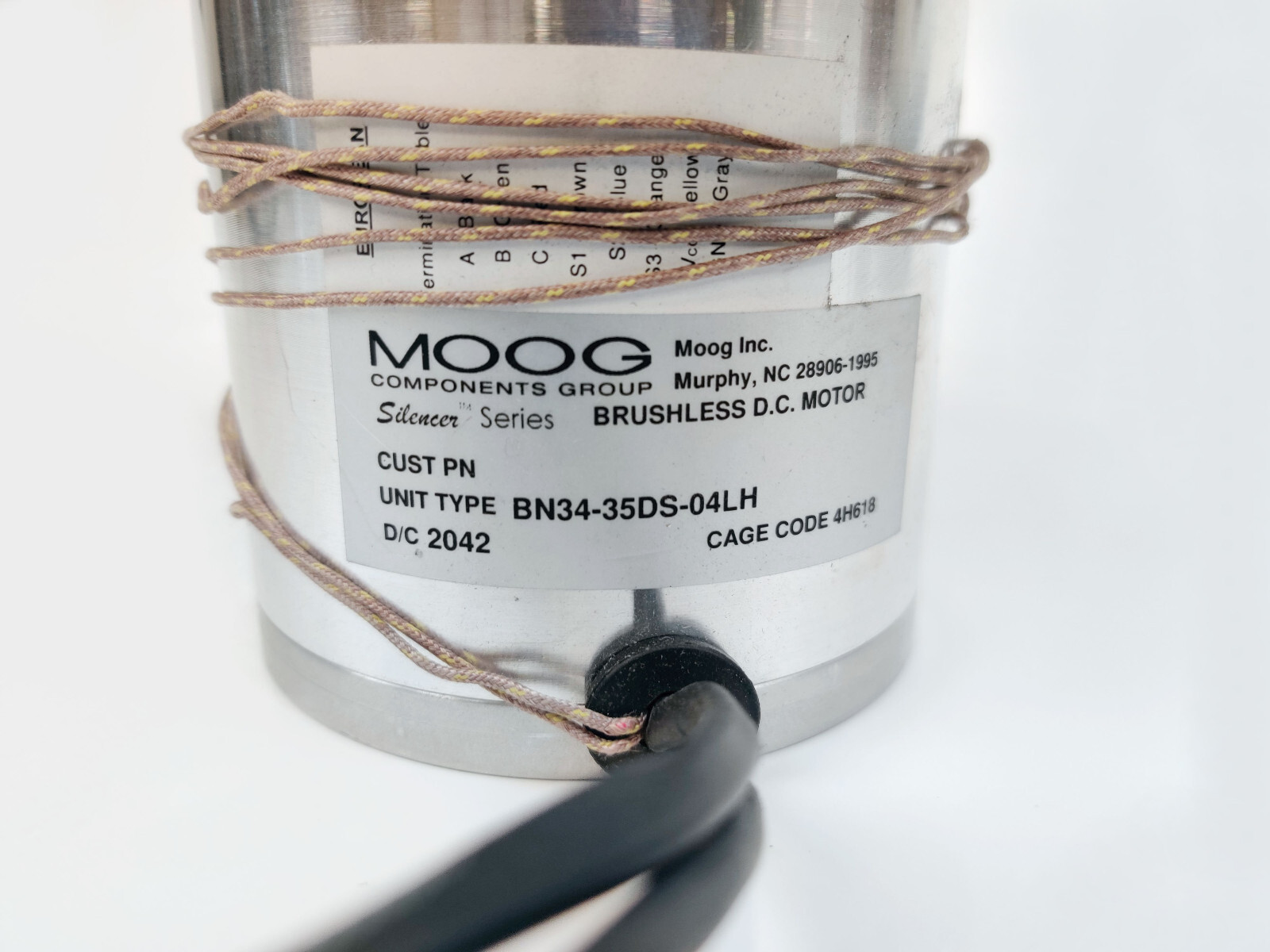 MOOG Silencer Series Brushless DC Motor BN34-35DS PerkinElmer Clarus Working