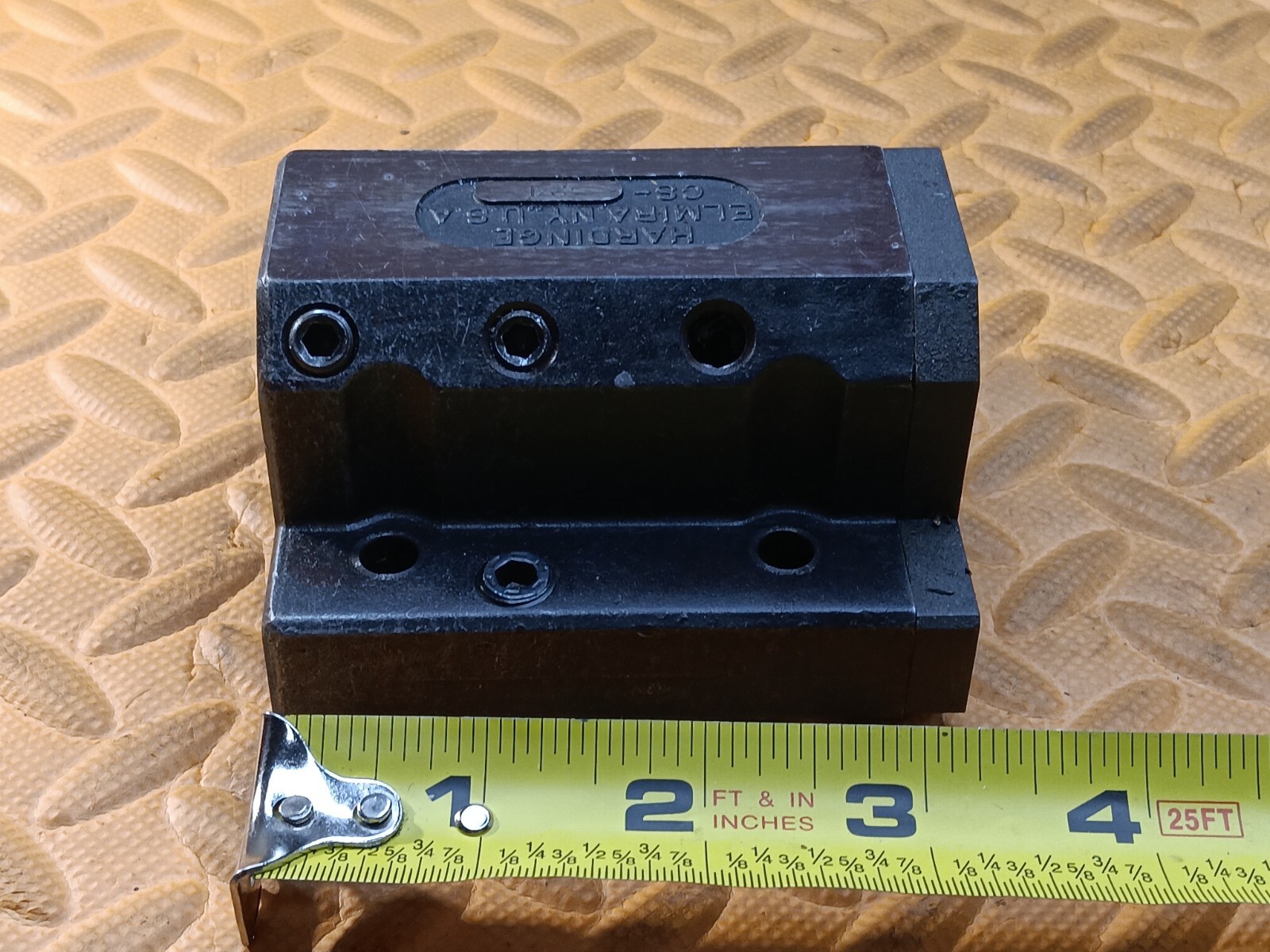 Hardinge 1″ I.D. Lathe Tooling Block CS-24 50mmX60mm Boring Bar Holder USA 1.0