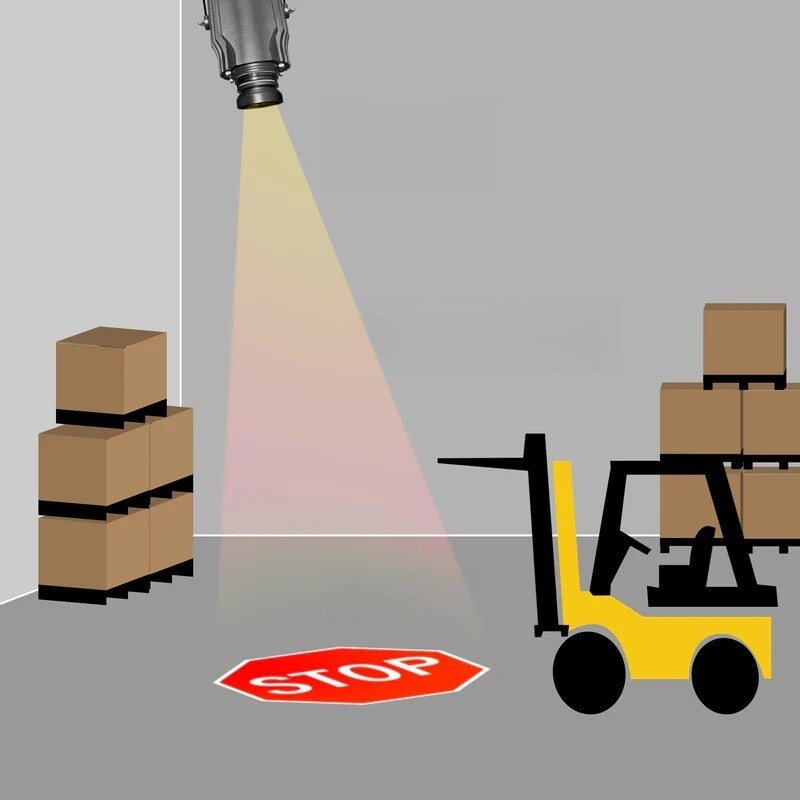 15W-1500W Industrial Warning Safety Caution Signs Projection LED Sign Projector