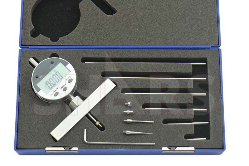 SHARS 0-22″ Electronic Digital Depth Gauge ±0.0015″ Accuracy In/MM/Fractional S]