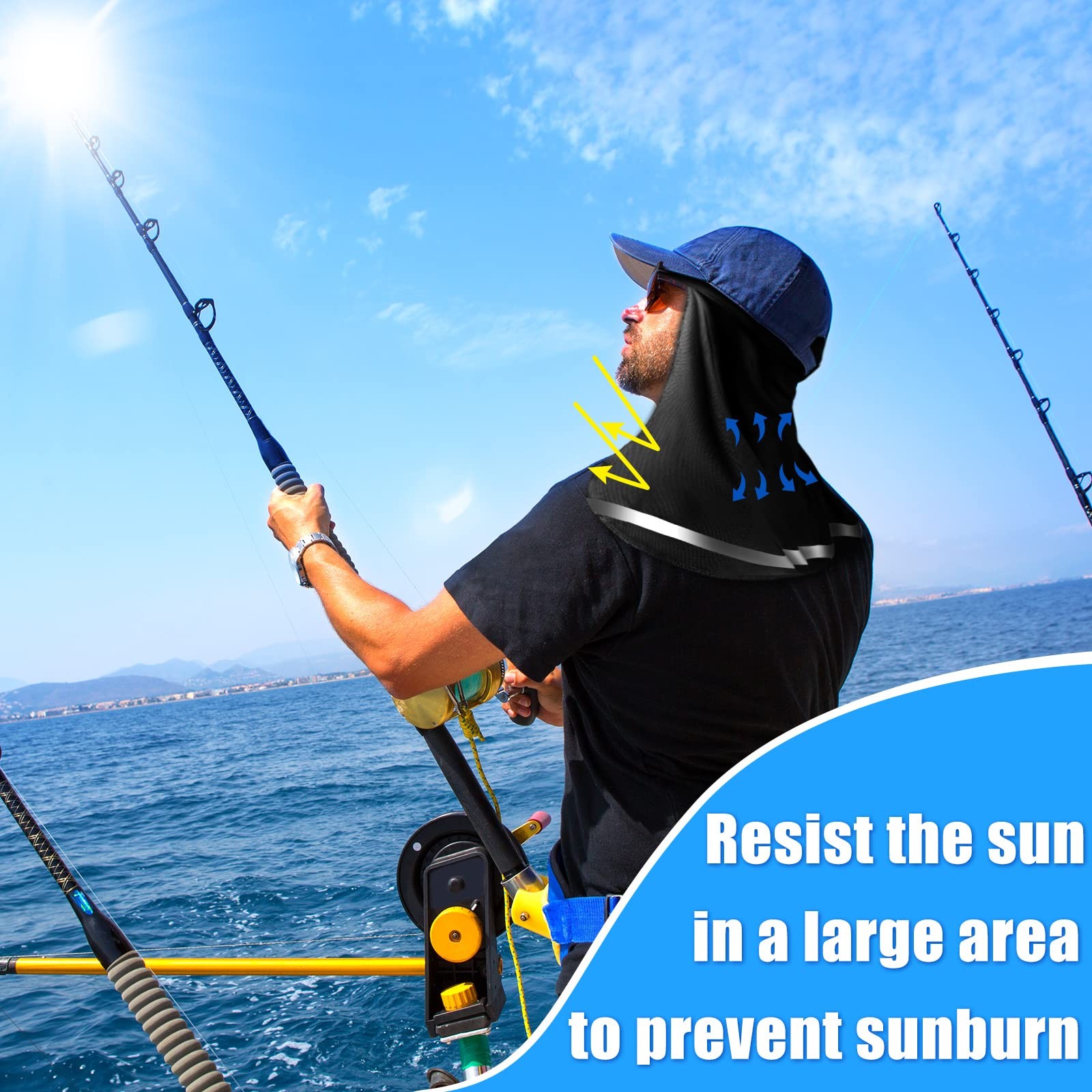 Coume 6 Pcs Hard Hat Sun Shade Cooling Skull Cap Neck Shade Sun Protector Sku…