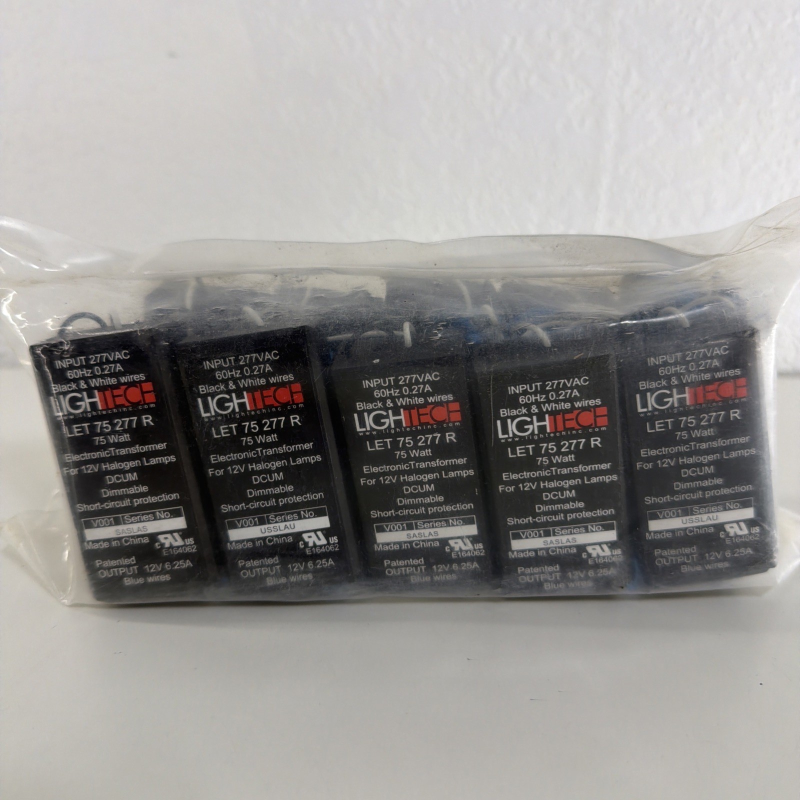 10 – Lightech LET 75 277 R 75W 277VAC To 12V Transformer Dimmable Halogen Lamps