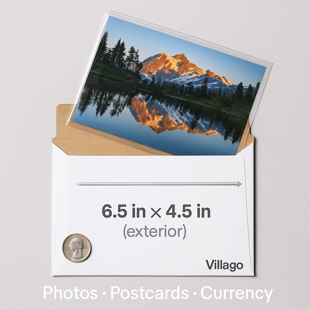 6.5 x 4.5 RIGID PHOTO SHIPPING FLATS CARDBOARD ENVELOPE MAILERS PHOTOS, POSTCARD