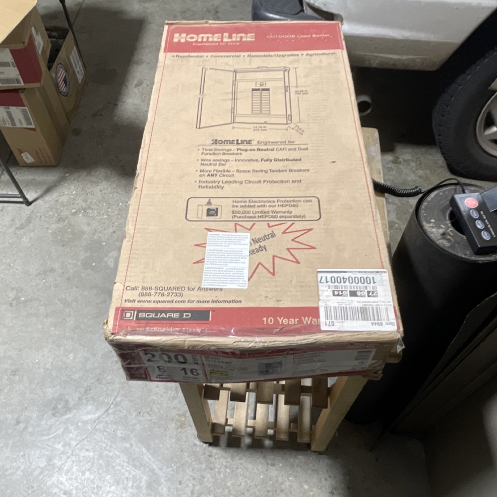 Square D Main Breaker Panel 200A Outdoor 8 Spaces 16 Circ…