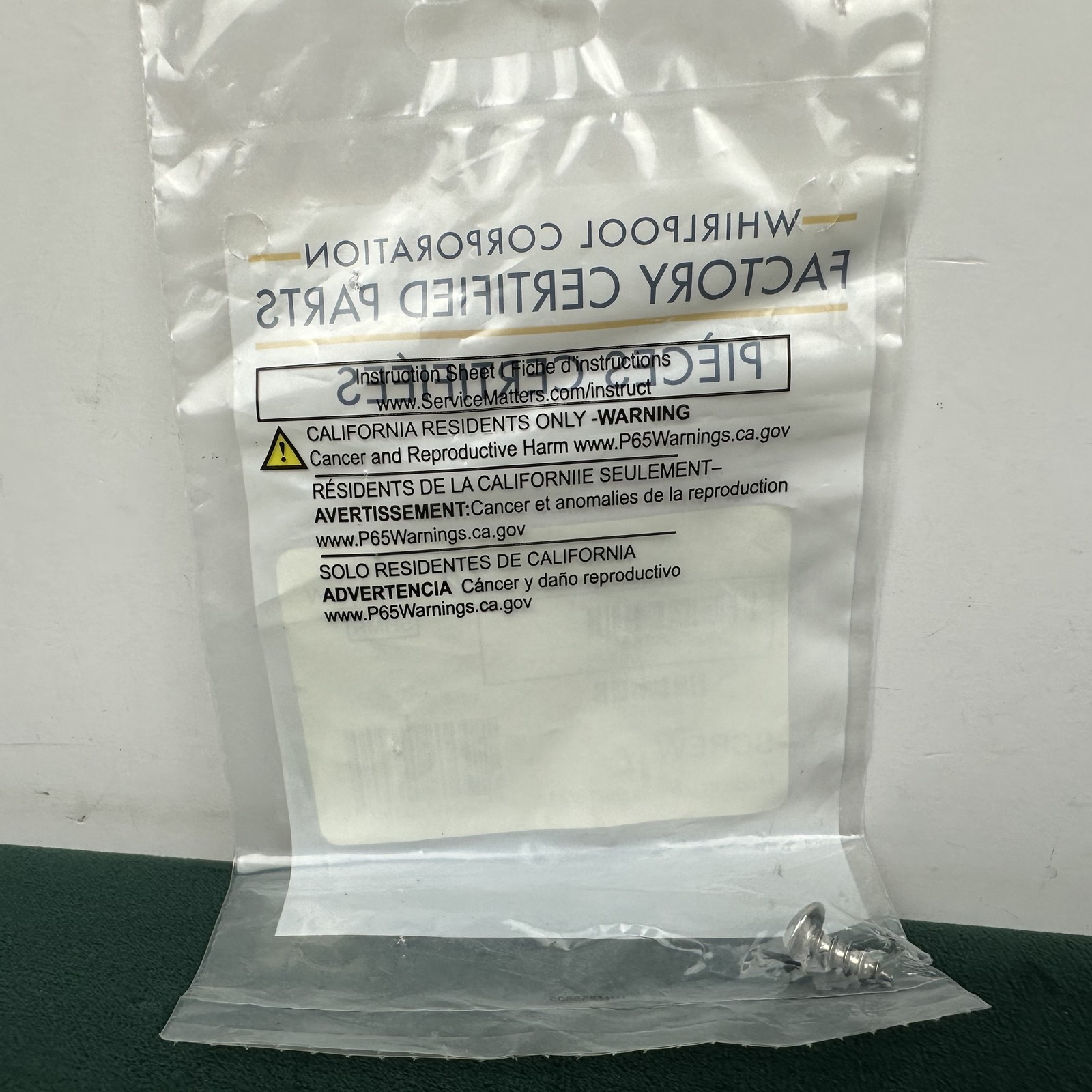 Whirlpool WP308685 Factory Certified Screw Range Appliance Part OEM