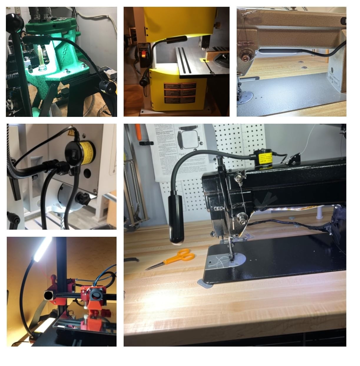 LED Sewing Machine 10 inches (gooseneck) x 53 (cable), Black