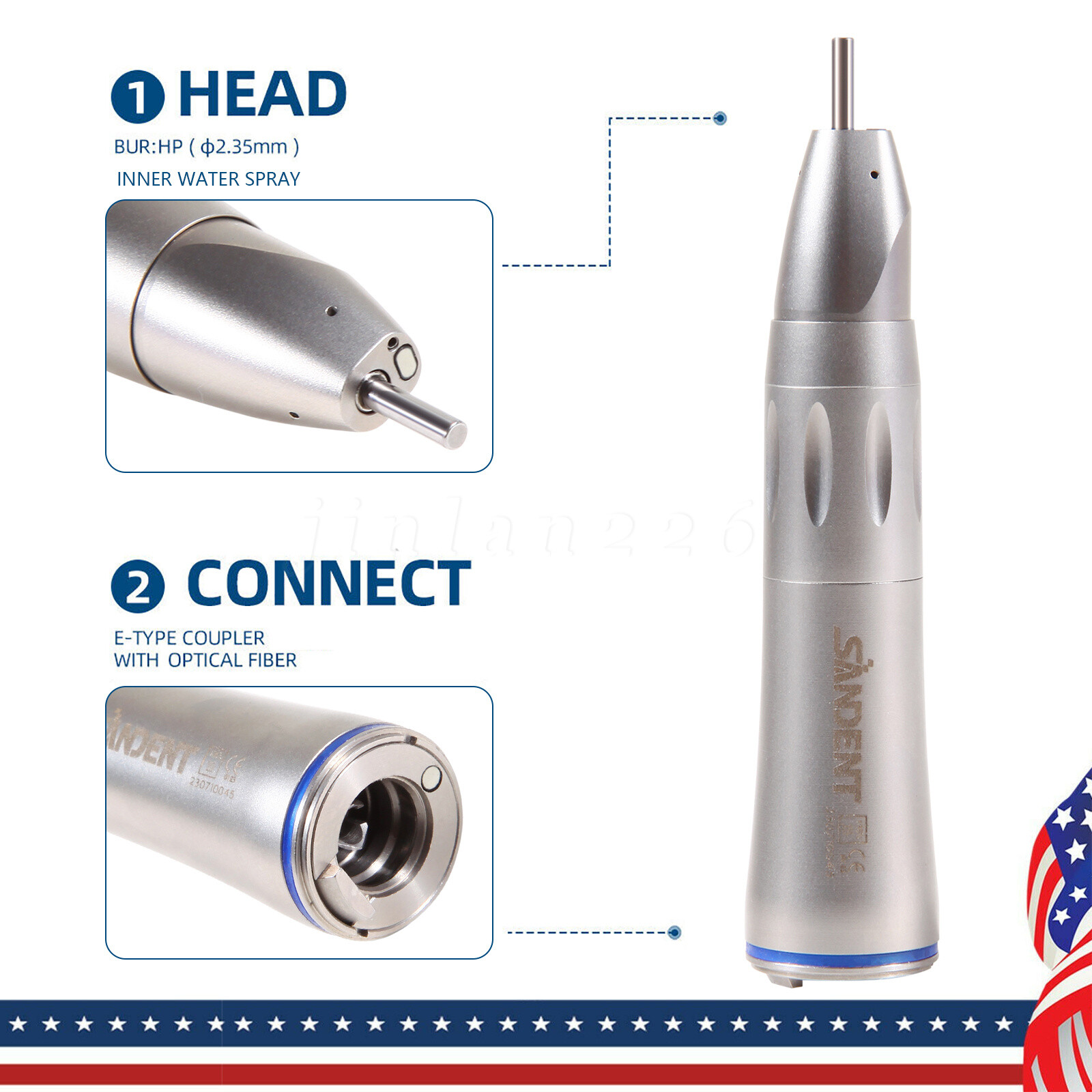 Dental Implant Handpiece 20:1/1:1 (LED/No LED) Contra Angle/Straight Handpiece