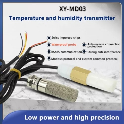 DC5-28V Temperature & Humidity Sensor Waterproof Probe RS485 For MODBUS RTU NEW