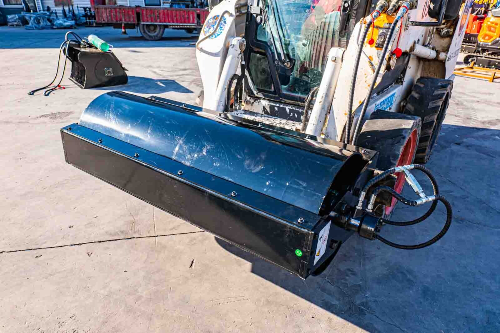 Vibratory Roller Road Compactor Attachment for Bobcat Skid Steer Loader