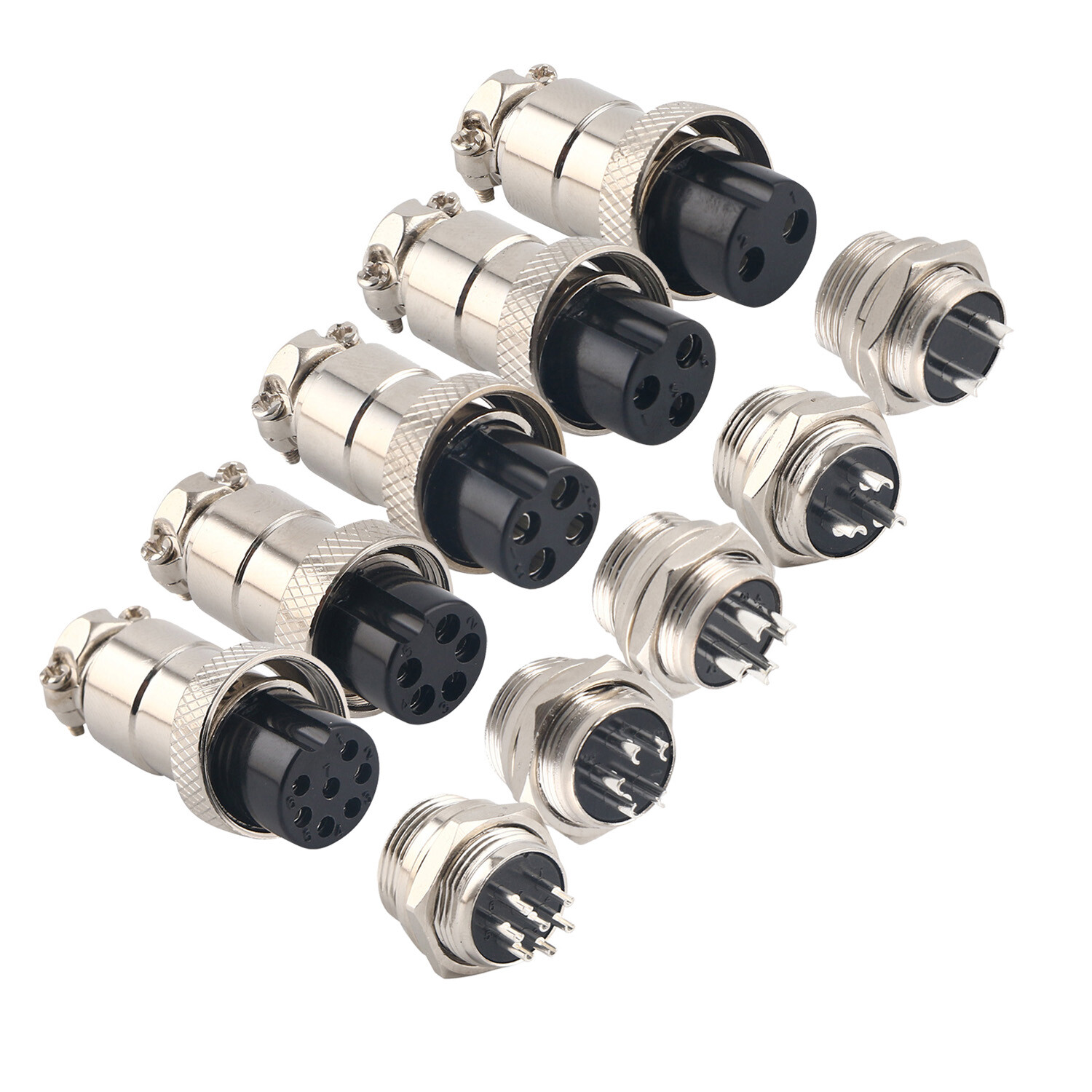 Aviation Plug Male Female Plug Adapter Panel Socket Connector 5/8″ 1/2″